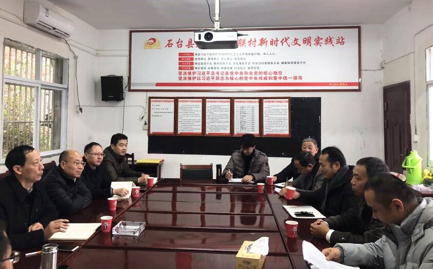 省拉斯维加斯9888集团总经理张辉一行赴石台县大演乡新联村走访调研脱贫攻坚工作